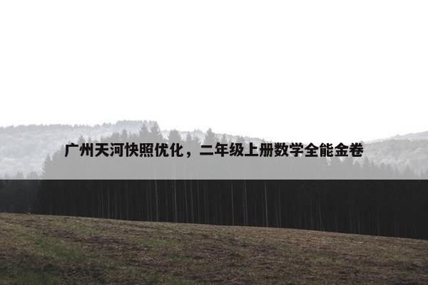 广州天河快照优化，二年级上册数学全能金卷