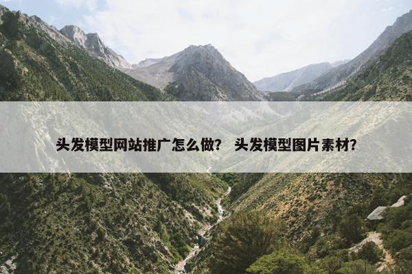 头发模型网站推广怎么做？ 头发模型图片素材？