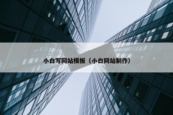小白写网站模板（小白网站制作）