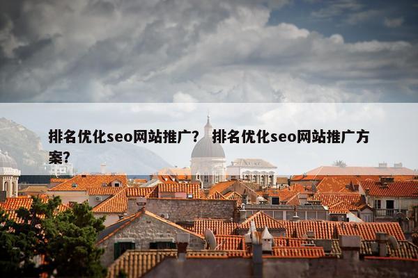 排名优化seo网站推广？ 排名优化seo网站推广方案？