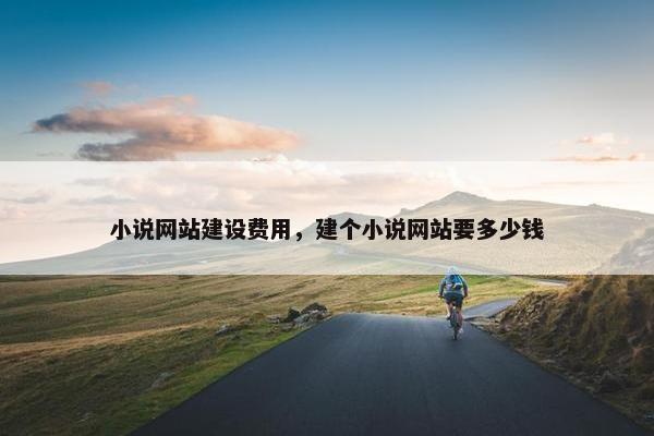小说网站建设费用，建个小说网站要多少钱