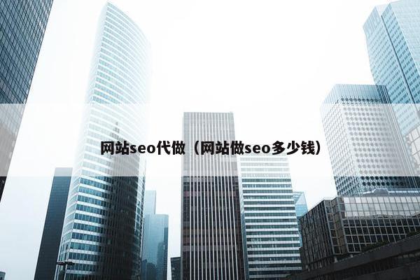 网站seo代做（网站做seo多少钱）