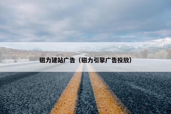 磁力建站广告（磁力引擎广告投放）