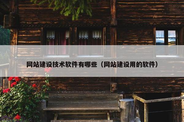 网站建设技术软件有哪些（网站建设用的软件）