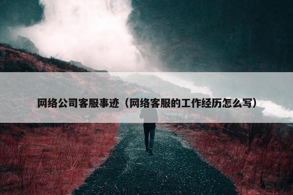 网络公司客服事迹（网络客服的工作经历怎么写）
