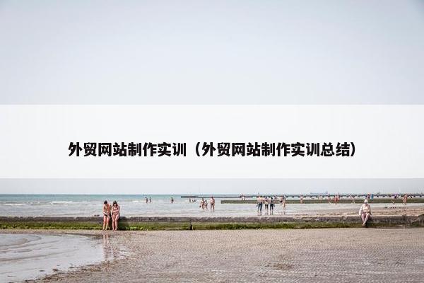 外贸网站制作实训（外贸网站制作实训总结）