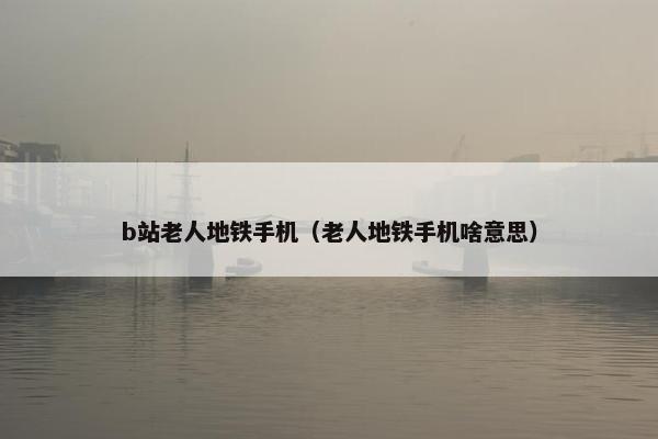 b站老人地铁手机（老人地铁手机啥意思）