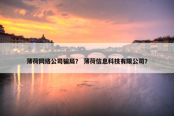薄荷网络公司骗局？ 薄荷信息科技有限公司？