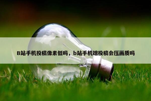B站手机投稿像素低吗，b站手机端投稿会压画质吗