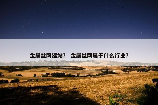 金属丝网建站？ 金属丝网属于什么行业？