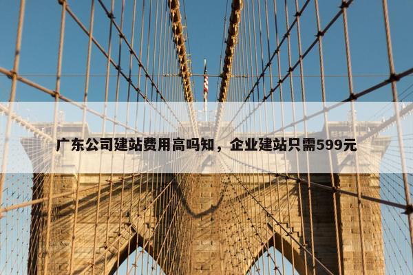 广东公司建站费用高吗知，企业建站只需599元