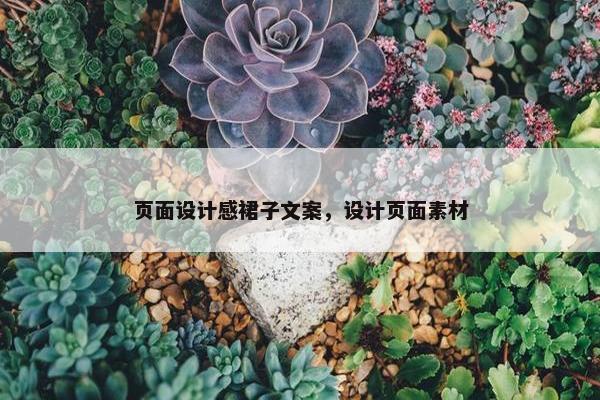 页面设计感裙子文案，设计页面素材