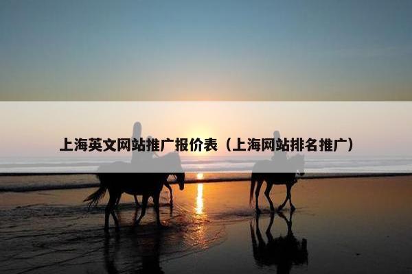 上海英文网站推广报价表（上海网站排名推广）