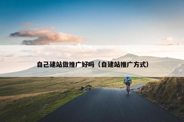 自己建站做推广好吗（自建站推广方式）
