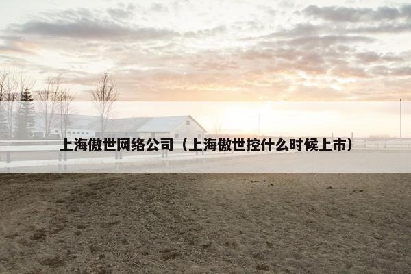 上海傲世网络公司（上海傲世控什么时候上市）