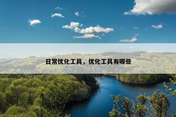 日常优化工具，优化工具有哪些