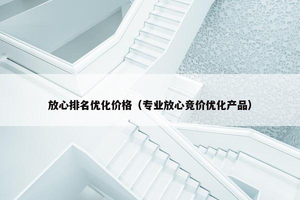 放心排名优化价格（专业放心竞价优化产品）