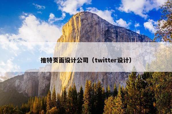 推特页面设计公司（twitter设计）
