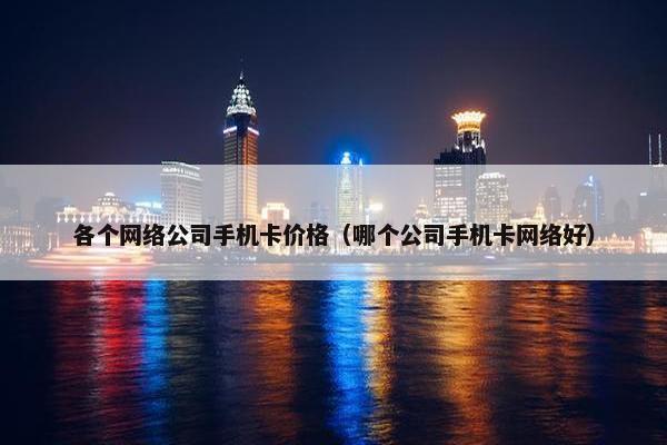 各个网络公司手机卡价格（哪个公司手机卡网络好）