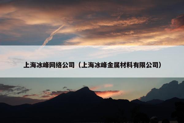 上海冰峰网络公司（上海冰峰金属材料有限公司）