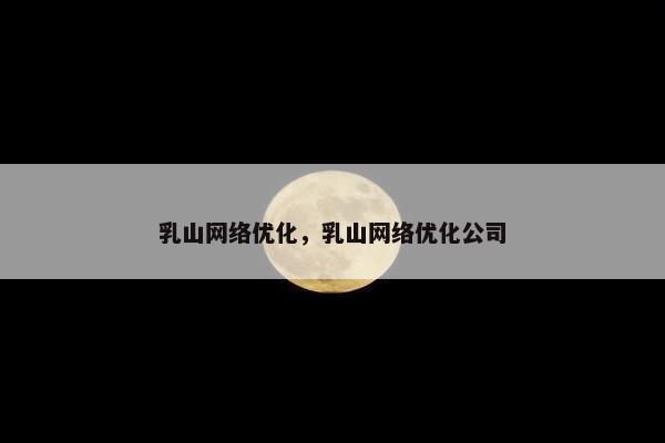 乳山网络优化，乳山网络优化公司