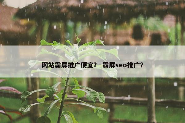 网站霸屏推广便宜？ 霸屏seo推广？