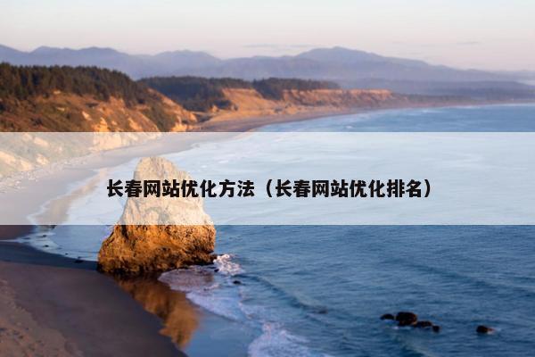 长春网站优化方法（长春网站优化排名）