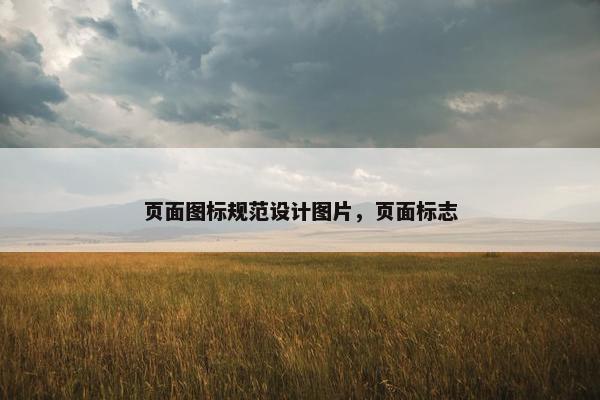 页面图标规范设计图片，页面标志