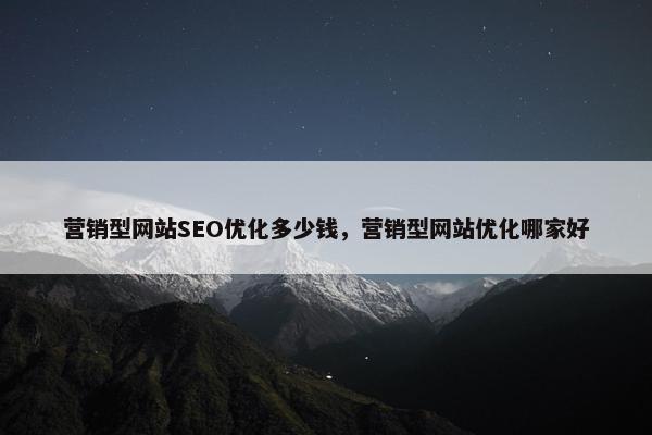 营销型网站SEO优化多少钱，营销型网站优化哪家好