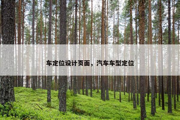 车定位设计页面，汽车车型定位