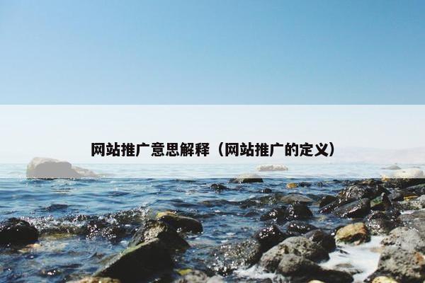 网站推广意思解释（网站推广的定义）
