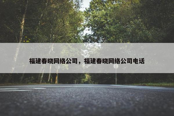 福建春晓网络公司，福建春晓网络公司电话
