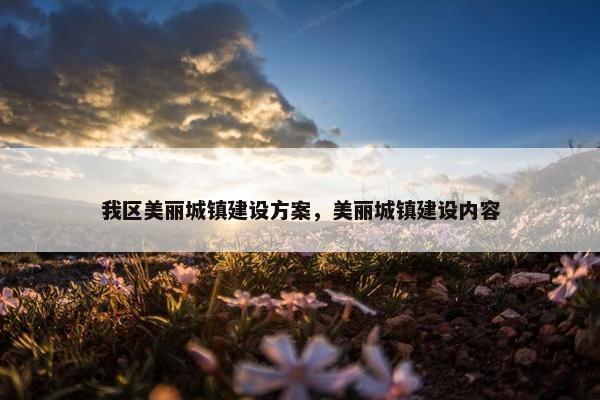 我区美丽城镇建设方案，美丽城镇建设内容