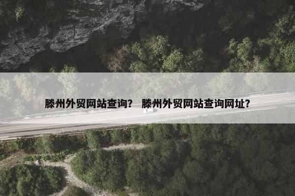 滕州外贸网站查询？ 滕州外贸网站查询网址？
