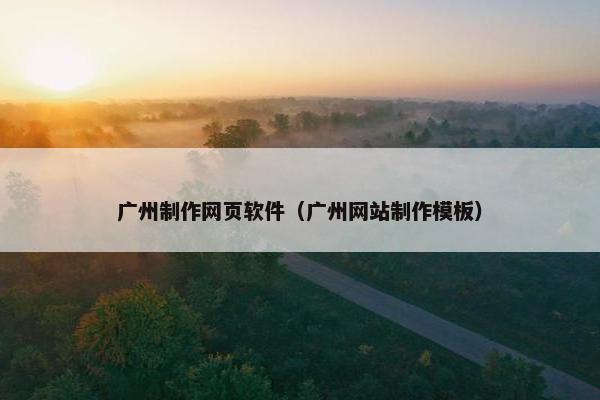 广州制作网页软件（广州网站制作模板）