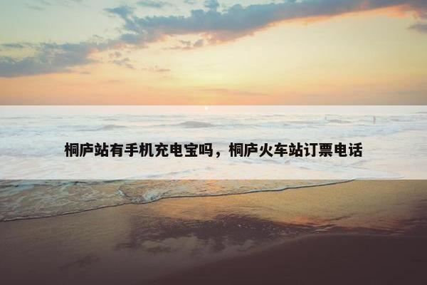 桐庐站有手机充电宝吗，桐庐火车站订票电话