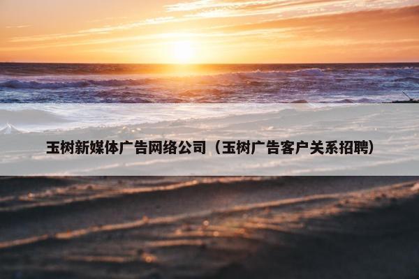 玉树新媒体广告网络公司（玉树广告客户关系招聘）