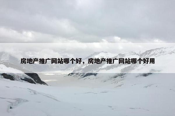 房地产推广网站哪个好，房地产推广网站哪个好用
