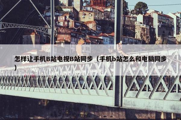 怎样让手机B站电视B站同步（手机b站怎么和电脑同步）