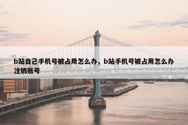 b站自己手机号被占用怎么办，b站手机号被占用怎么办注销账号