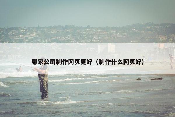 哪家公司制作网页更好（制作什么网页好）