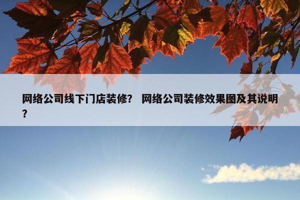 网络公司线下门店装修？ 网络公司装修效果图及其说明？
