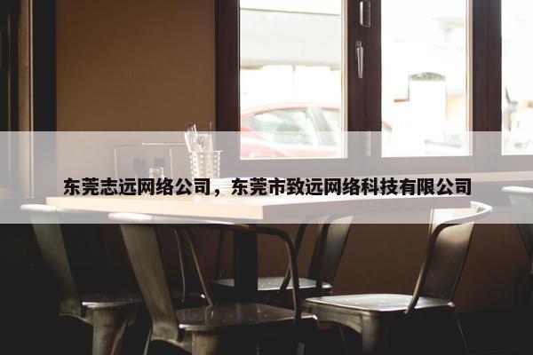 东莞志远网络公司，东莞市致远网络科技有限公司