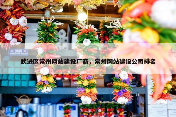 武进区常州网站建设厂商，常州网站建设公司排名