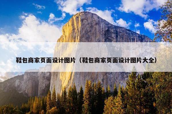 鞋包商家页面设计图片（鞋包商家页面设计图片大全）