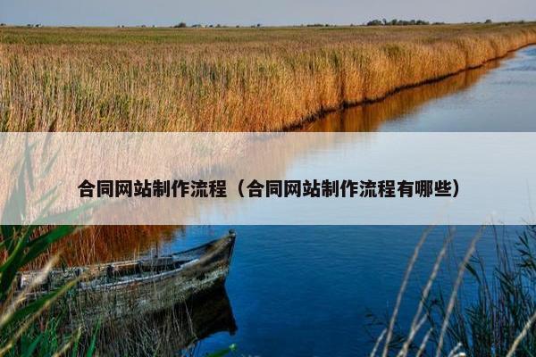 合同网站制作流程（合同网站制作流程有哪些）
