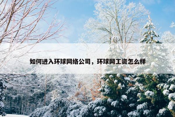 如何进入环球网络公司，环球网工资怎么样
