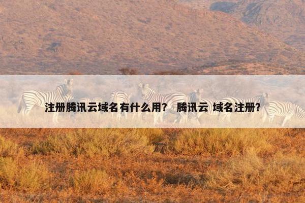 注册腾讯云域名有什么用？ 腾讯云 域名注册？