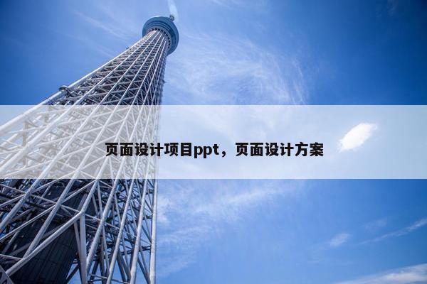 页面设计项目ppt，页面设计方案