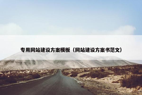 专用网站建设方案模板（网站建设方案书范文）